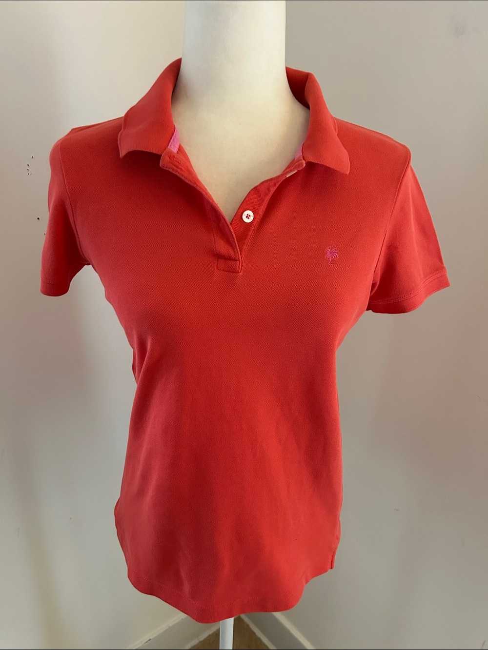 Lilly Pulitzer Orange Cotton Polo Top  sz M